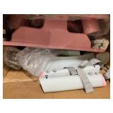 Kinder King 8 in 1 Baby High Chair, Coverts to Dining Booster Seat/Kids Table & Chair Set/Toddler Building Block Table/Kids Stool, Removable Tray & Double Seat Cover, Easy to Wipe, Grey & Pink