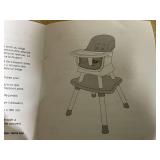 Kinder King 8 in 1 Baby High Chair, Coverts to Dining Booster Seat/Kids Table & Chair Set/Toddler Building Block Table/Kids Stool, Removable Tray & Double Seat Cover, Easy to Wipe, Grey & Pink