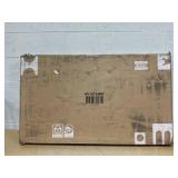 Costway 42 Inch Rectangular 2-Tier Glass Coffee Table with Storage Shelf