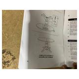 Costway Wooden Dining Table with Round Tabletop and Curved Trestle Legs-Walnut