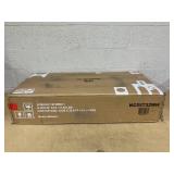 Costway Wooden Dining Table with Round Tabletop and Curved Trestle Legs-Walnut