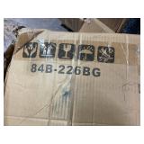 Outsunny 4 Piece Outdoor Bar Set with Umbrella, Patio Dining Set with 2 Folding Chairs, Wave Textured Tempered Glass Table for Backyard, Garden, Deck, Poolside, Beige