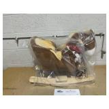 Qaba Baby Rocking Horse, Riding Horse, Plush Animal Rocker with Realistic Sound, Pedals for Ages 18-36 Months, Brown