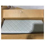 HOMCOM End of Bed Ottoman Bench, 39.4" Faux Leather Upholstered Entryway Bench with Metal Legs and Padded Seat, Gray