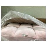 Costway 14-Position Adjustable Cushioned Floor Chair, Light Pink