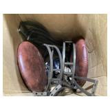 Costway Set of 2 Vintage Bar Stools 30" Swivel Padded Seat Bistro Dining Kitchen Pub Chair (USED, Missing Hardware)