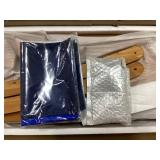 EBQOSK Collapsible Folding Wagon Cart, Camping & Shopping, Heavy Duty Utility Wagon with All-Terrain Wheels Blue L