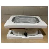 Sunvivi 22 Qt Roaster Oven with Removable Pan, Electric Turkey Roaster with Self-Basting Glass Lid, Silver