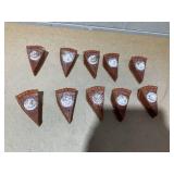 LOT OF 10 THRESHOLD UNSCENTED Pumpkin Pie Slice Wax Figural Candle