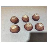 LOT OF 6 THRESHOLD UNSCENTED Cinnamon Pumpkin Muffin Wax Figural Candles