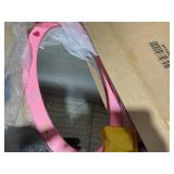 Costway Kids Full Length Mirror Free-Standing 360° Dressing Wooden Princess Storage Pink