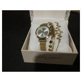 Laura Ashley Womens Watch set Gold 5pc