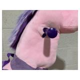 Power Pony Hoverboard Powered Riding Unicorn (Princess-Pink) | Soft Plush Wheeled Ride-On Toy for Kids Age 4+ (Slightly Dirty. No Charger)