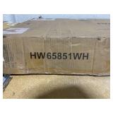 GOFLAME 48 Computer Desk with Hutch, Vintage Home Office Desk with Storage Drawers & Shelves, Space Saving Laptop PC Table, Wooden Study Writing Workstation, White