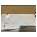 GOFLAME 48 Computer Desk with Hutch, Vintage Home Office Desk with Storage Drawers & Shelves, Space Saving Laptop PC Table, Wooden Study Writing Workstation, White