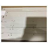 GOFLAME 48 Computer Desk with Hutch, Vintage Home Office Desk with Storage Drawers & Shelves, Space Saving Laptop PC Table, Wooden Study Writing Workstation, White