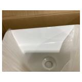 VEVOR Rectangle Vessel Sink, 19" x 14.7" Bathroom Vessel Sink Countertop, White Ceramic Bathroom Sinks Above Counter, Modern Style, Bright and Elegant, Well-Packaged for Bathroom, Hotel, Toilet, RV