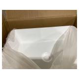 VEVOR Rectangle Vessel Sink, 19" x 14.7" Bathroom Vessel Sink Countertop, White Ceramic Bathroom Sinks Above Counter, Modern Style, Bright and Elegant, Well-Packaged for Bathroom, Hotel, Toilet, RV