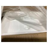 VEVOR Rectangle Vessel Sink, 19" x 14.7" Bathroom Vessel Sink Countertop, White Ceramic Bathroom Sinks Above Counter, Modern Style, Bright and Elegant, Well-Packaged for Bathroom, Hotel, Toilet, RV