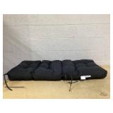 Costway - 22" x44" Indoor Outdoor Back Chair Cushion Tufted Pillow Patio Seating Pad - Black