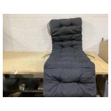 Costway - 70" Lounge Chaise Cushion Padded Recliner Cushion Indoor Outdoor - Black