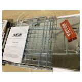 VEVOR Live Animal Cage Trap, 31" x 10" x 12" Humane Cat Trap Galvanized Iron, Folding Animal Trap with Handle for Rabbits, Stray Cats, Squirrels, Raccoons, Groundhogs and Opossums