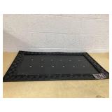 MSI All Weather Black Weave Rubber Doormat Tray 24 inch x 36 inch, Holds 18 inch x 30 inch Doormat, Waterproof Mat for Indoor and Outdoor Use for All Seasons, Black