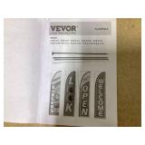 VEVOR Feather Flag Pole Kit, 2 Packs Swooper Flag Pole 16.3 ft, Sign Flag Poles for Business Advertising Flags Outdoor, with Ground Stakes and A Carrying Bag (Flag Not Included) (USED)