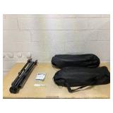 Outsunny Hammock Camping Chair Set of 2, Adjustable Back Folding Swinging Hammock Chair with Cup Holder, Padded Seat, Dark Gray