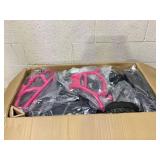 Qaba 12V Kids ATV, 4 Wheeler Quad w/ 4 Spring Suspension Wheels, LED Lights, Music USB, Pink (Maybe Missing Hardware)