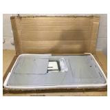 Outsunny Folding Fish Cleaning Table with Sinks, Portable Camping Sink Table with Faucet, Drainage Hose, Sprayer, Shelf, Drawer and Storage Basket, Outdoor Fillet Table for Picnic Beach Patio, Gray