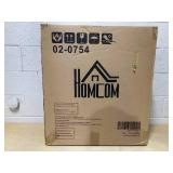 HOMCOM Portable Folding Bed, Single Guest Bed Convertible Sleeper Ottoman with Wheels, Mattress for Bedroom & Office, White