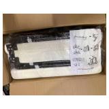 HOMCOM Portable Folding Bed, Single Guest Bed Convertible Sleeper Ottoman with Wheels, Mattress for Bedroom & Office, White