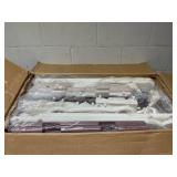 Mloong 12 in 1 Toddler Slide and Swing Set, Kids Slide for Toddlers 1-3 Years Old Baby, Indoor Outdoor with Basketball Hoop Drawing Golf for Kids Easy Assembly(Beige & Rosy Brown)(82×67×41in)