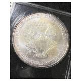 1997 AMERICAN SILVER EAGLE 1 TROY OZ .999 FINE SILVER IN CASE