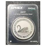 2012 CANADIAN MOOSE 1 TROY OZ .9999 FINE SILVER