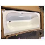 Bootz Industries Maui 60 in. x 30 in. Alcove Soaking Bathtub with Left Drain in White  Customer Returns See Pictures