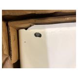 Bootz Industries Maui 60 in. x 30 in. Alcove Soaking Bathtub with Left Drain in White  Customer Returns See Pictures