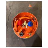 SKYSHALO 30 lb. Capacity Refrigerant Recovery Tank with Float Switch, 1/4 to 1/2 Adaptor, Prevents Overflow, for All Refrigerants  Customer Returns See Pictures