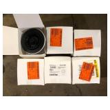 Lot of  Elkay Polymer Drain Fitting for 3-1/2 in. Sink Drain Opening in Black    Customer Returns See Pictures