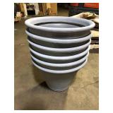Lot of 6 22 in. Alameda Extra Large Gray Plastic Planter customer return see pictures