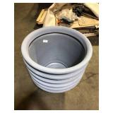 Lot of 6 22 in. Alameda Extra Large Gray Plastic Planter customer return see pictures