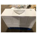 White Bathroom Vanity Customer Returns See Pictures