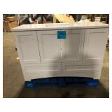 White Bathroom Vanity Customer Returns See Pictures