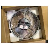 Oaks Aura 20in. LED Indoor Black Bladeless Low Profile Ceiling Fan Flush Mount Smart App Remote Control Dimmable Lighting Customer Returns See Pictures