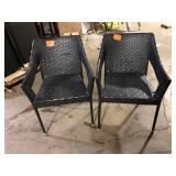 Lot of Black Wicker Chair  Customer Returns See Pictures