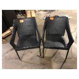Lot of Black Wicker Chair  Customer Returns See Pictures