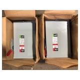 Lot of 2 ABB 60 Amp 240-Volt Fusible Outdoor General-Duty Safety Switch (TG3222R) customer Return see pictures