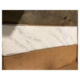Hampton Bay 8 ft Straight Laminate Countertop Kit Included in Gloss Calcutta Marble customer return see pictures
