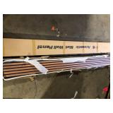 Lot of Art3dwallpanels Walnut 0.83 in. x 0.65 ft. x 8 ft. Wood Slat Acoustic Panels, MDF Decorative Wall Paneling (4 Piece/21 sq. ft.)   Customer Returns See Pictures